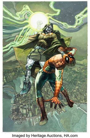 Simone Bianchi The Amazing Spider-Man #61 (955) Dr. Doom Variant Cover Painting Original Art (Marvel, 2025) by Simone Bianchi - Auction record, sale price, and art valuation. Compare with similar artists and explore comparable artworks.