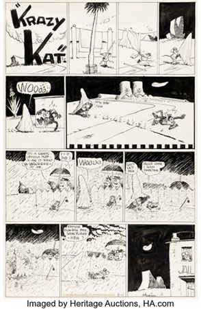 George Herriman Krazy Kat Sunday Comic Strip Original Art dated 8-11-35 (King Features Syndicate, 1935) by George Joseph Herriman - Auction record, sale price, and art valuation. Compare with similar artists and explore comparable artworks.