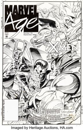 Andy Kubert and Bob Wiacek Marvel Age #116 "X-Cutioner's Song" X-Men Cover Original Art (Marvel, 1992)