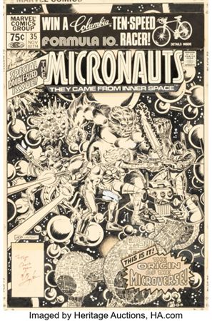 Bob Layton Micronauts #35 Cover Original Art (Marvel, 1981)