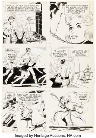 Russ Manning Magnus, Robot Fighter #1 Magnus First Appearance Issue Story Page 18 Original Art by Russ (Russell) George Manning - Auction record, sale price, and art valuation. Compare with similar artists and explore comparable artworks.