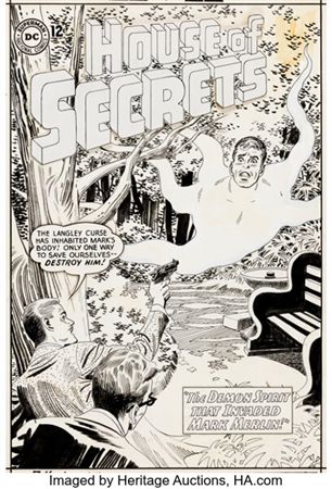 Mort Meskin and George Roussos House of Secrets #59 Cover Original Art (DC, 1962)