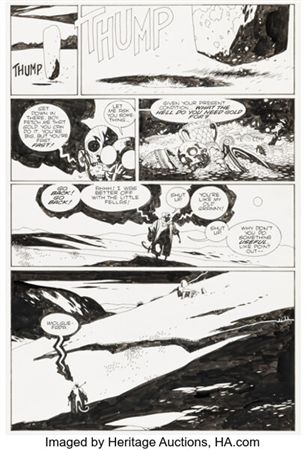 Mike Mignola Advance Comics #80 "The Corpse" Hellboy Story Page 12 Original Art (Capital City Distribution, 1995)