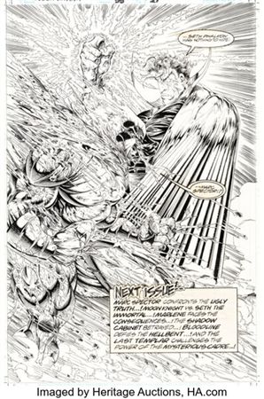 Stephen Platt and Al Vey Marc Spector: Moon Knight #55 Splash Page 21 Original Art (Marvel, 1993) by Stephen Platt - Auction record, sale price, and art valuation. Compare with similar artists and explore comparable artworks.