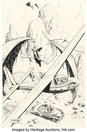 Mark Schultz Xenozoic Tales #6 Cover Original Art (Kitchen Sink Press, 1988)