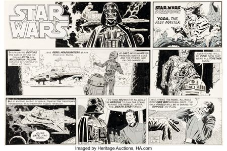 Al Williamson Star Wars Sunday Comic Strip Original Art dated 4-26-81 (LA Times Syndicate, 1981) by Al (Alfonso) Williamson - Auction record, sale price, and art valuation. Compare with similar artists and explore comparable artworks.