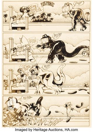 Victor Moscoso "Footprints" 1-Page Story Original Art (1975)