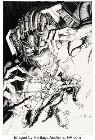 Arthur Adams Longshot #6 Mojo and Spiral Cover Original Art (Marvel, 1986) by Arthur (Art) Adams - Auction record, sale price, and art valuation. Compare with similar artists and explore comparable artworks.