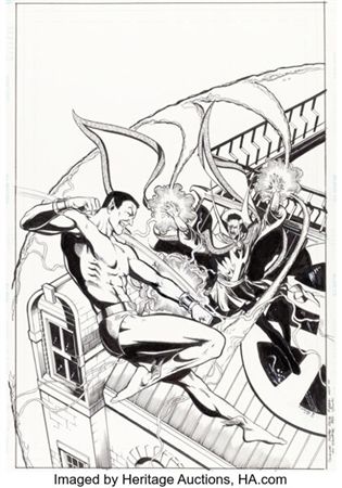 Phil Jimenez Marvel Team-Up #8 Dr. Strange and Namor the Sub-Mariner Cover Original Art (Marvel, 1998)