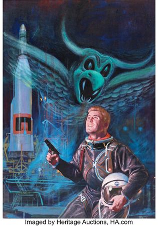 Earl Mayan Drift Marlo #1 Cover Painting Original Art (Dell, 1962)