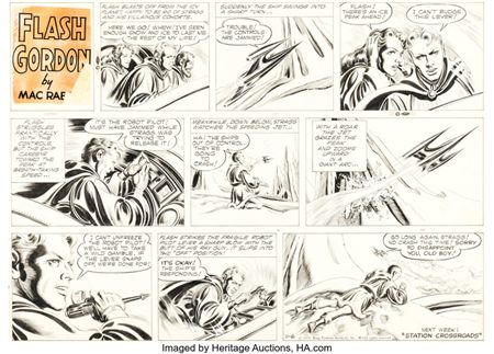 Mac Raboy Flash Gordon Sunday Comic Strip Original Art dated 11-6-55 (King Features Syndicate, 1955)