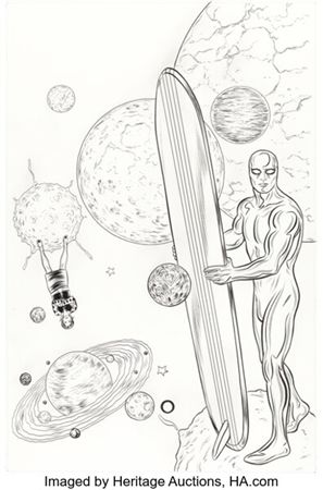 Mike Allred Silver Surfer #10 Cover Original Art (Marvel, 2017) by Mike Allred - Auction record, sale price, and art valuation. Compare with similar artists and explore comparable artworks.