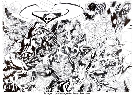 Bryan Hitch Fall of the House of X #4 / Rise of the Powers of X #4 Connecting Variant Covers Original ... (Total: 3 Items)
