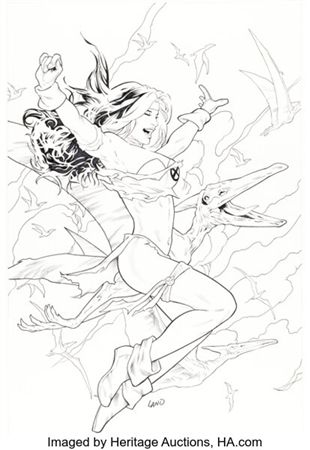Greg Land Rogue: The Savage Land #1 Variant Cover Original Art (Marvel, 2025)