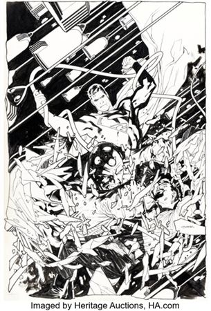 Ryan Sook Superman: Last Stand of New Krypton #3 Cover Original Art (DC, 2010)