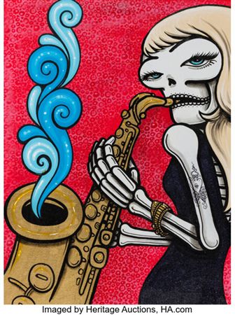 Untitled (Skeleton Saxophonist)