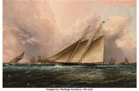 America Racing off Castle Garden, New York