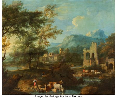 Landscape with ruins