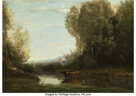 Gardienne et ses deux vaches au marais