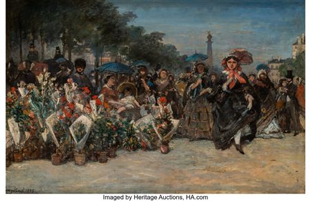 Le marché aux fleurs, Boulevard Richard Lenoir, Paris