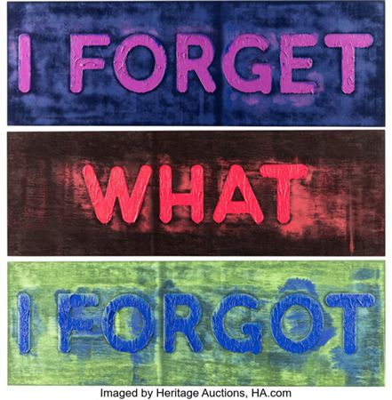 I Forget What I Forgot (triptych)