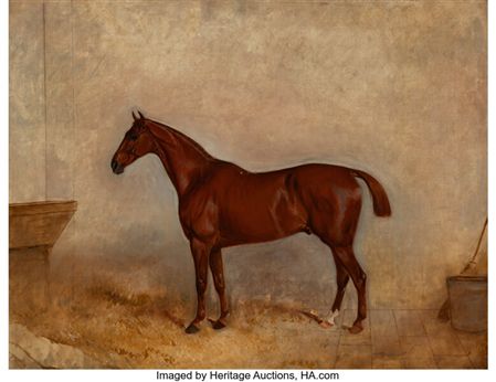 A Chestnut Hunter in a Loose Box