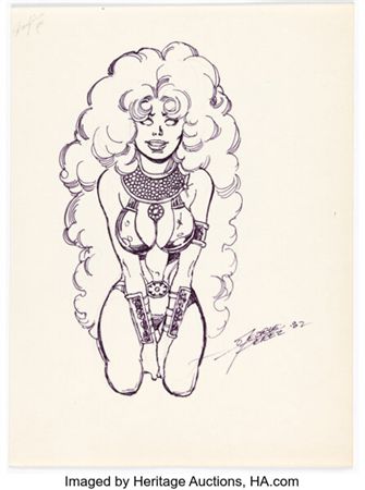 George Pérez - Starfire Illustration Original Art (1982)