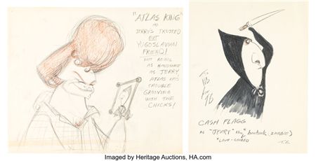 The Incredibly Strange Creatures Who Stopped Living and Became Mixed-Up Zombies Cash Flagg and Atlas King Gag Drawings Group of 2