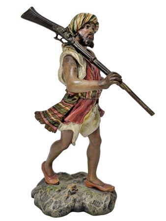 Arab with Rifle Figure Statue
