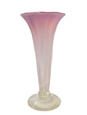 Louis Comfort Tiffany 1873 L.C.T. Favrile Glass Art Nouveau Pink White Tulip Vase
