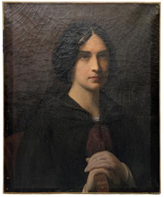 Dutch French Romantic Portrait of Beautiful Aristocratic Woman