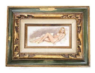 Peaceful Reclining Nude Blonde Hair
