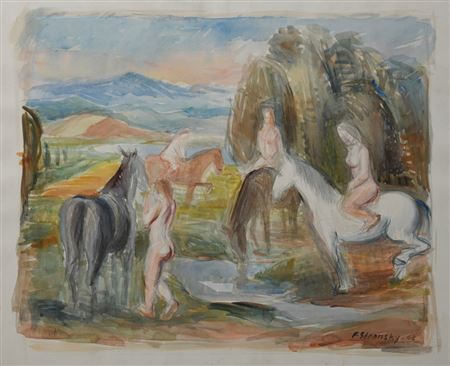 Horses and Bathers