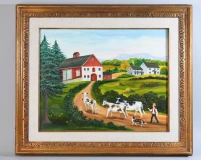 Pastoral farm scene