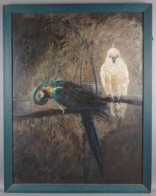Ara and Cockatoo by Alice Plato - Auction record, sale price, and art valuation. Compare with similar artists and explore comparable artworks.