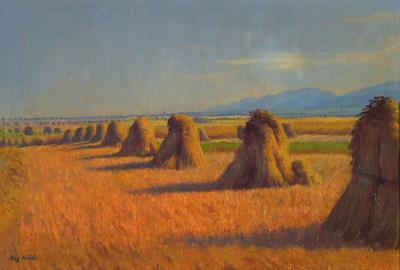 After the grain harvest by August Wilde - Auction record, sale price, and art valuation. Compare with similar artists and explore comparable artworks.