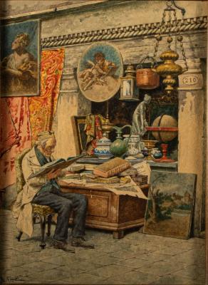 L'antiquaire by Antonio Canella - Auction record, sale price, and art valuation. Compare with similar artists and explore comparable artworks.