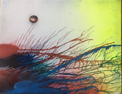 Abstract oil on canvas study