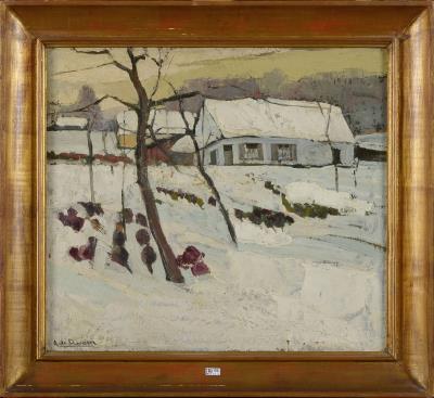 Farmhouse under the snow