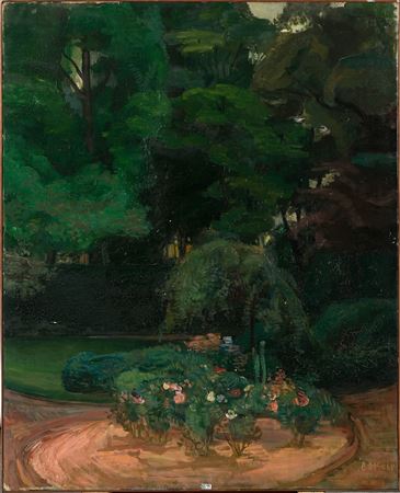 Flowered parterre in the park