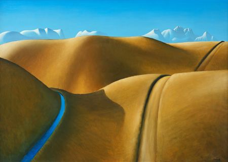 Contoured Hills, Water Race and Old Road from Patearoa