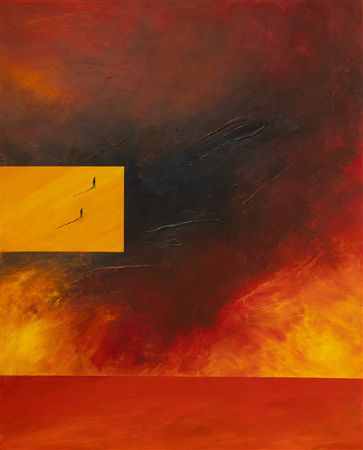 Random Spaces: Red Absolutely Contemplation Across this Evening Void