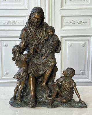Come Unto Me, Jesus Seated With Children