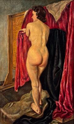 Nude Woman In Artist's Studio