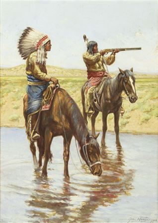 Another Shot, 1906 by John Hauser - Auction record, sale price, and art valuation. Compare with similar artists and explore comparable artworks.