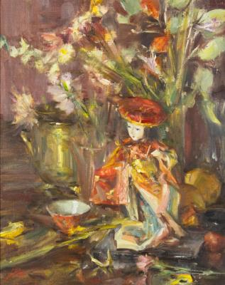 Arrangement with Japanese Doll