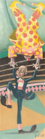 Herculean Clown by John McCart - Auction record, sale price, and art valuation. Compare with similar artists and explore comparable artworks.
