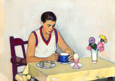 Young Girl at a Table (Afternoon Snack) by Ivan Polya - Auction record, sale price, and art valuation. Compare with similar artists and explore comparable artworks.