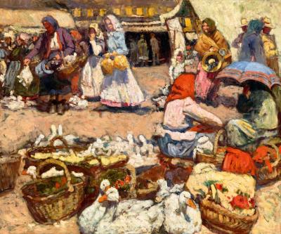 Fair Scene in Nagybánya