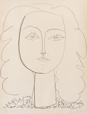Portrait of the painter Françoise Gilot, muse and companion of Picasso in the 1940's
